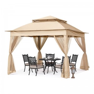 Garden Supplies Pergola Aluminium Aluminium Gaza Outdoor Aktywność Zastosowanie z siatką komarów, jasnożółty