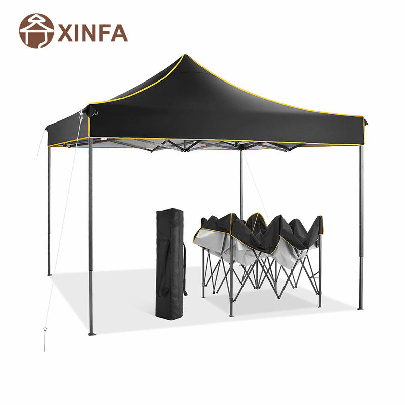 10x 10 Pop -Up Canopy Namiot komercyjny instant Gazebo Waterproof Canopy Namiotna imprezyna kemping czarny